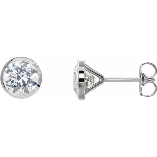 Comfort Fit Bezel Round Brilliant Studs