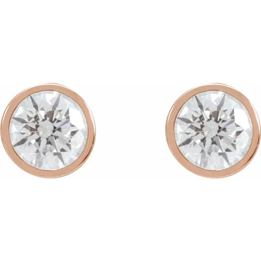 Comfort Fit Bezel Round Brilliant Studs