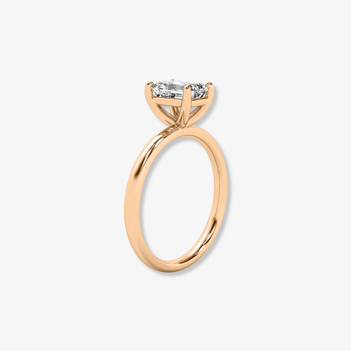 The Clasique | Emerald Cut Lab Diamond Engagement Ring