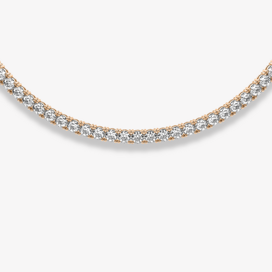 The Statement | 15 Carat | Round Brilliant Tennis Necklace