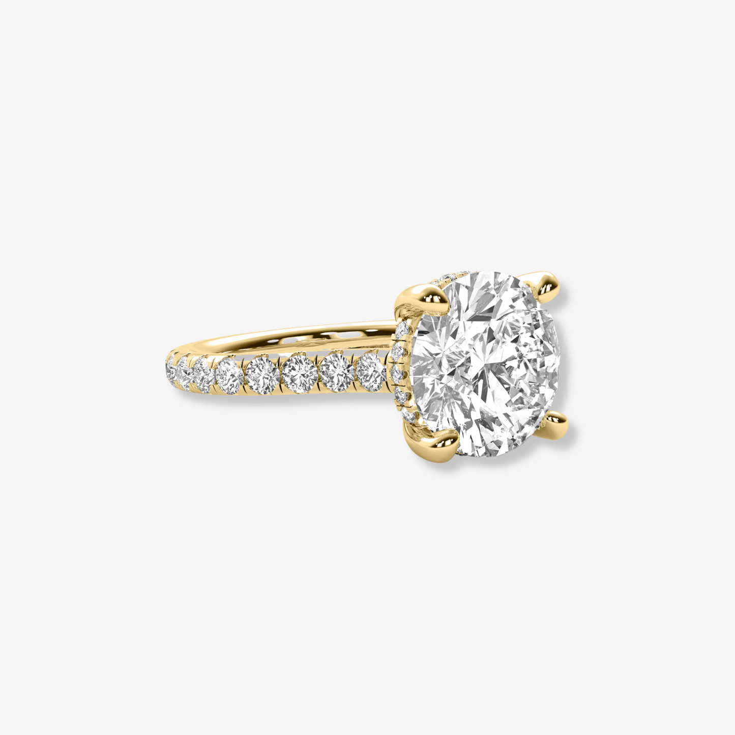 The Accent | Round Brilliant Cut Lab Diamond Engagement Ring