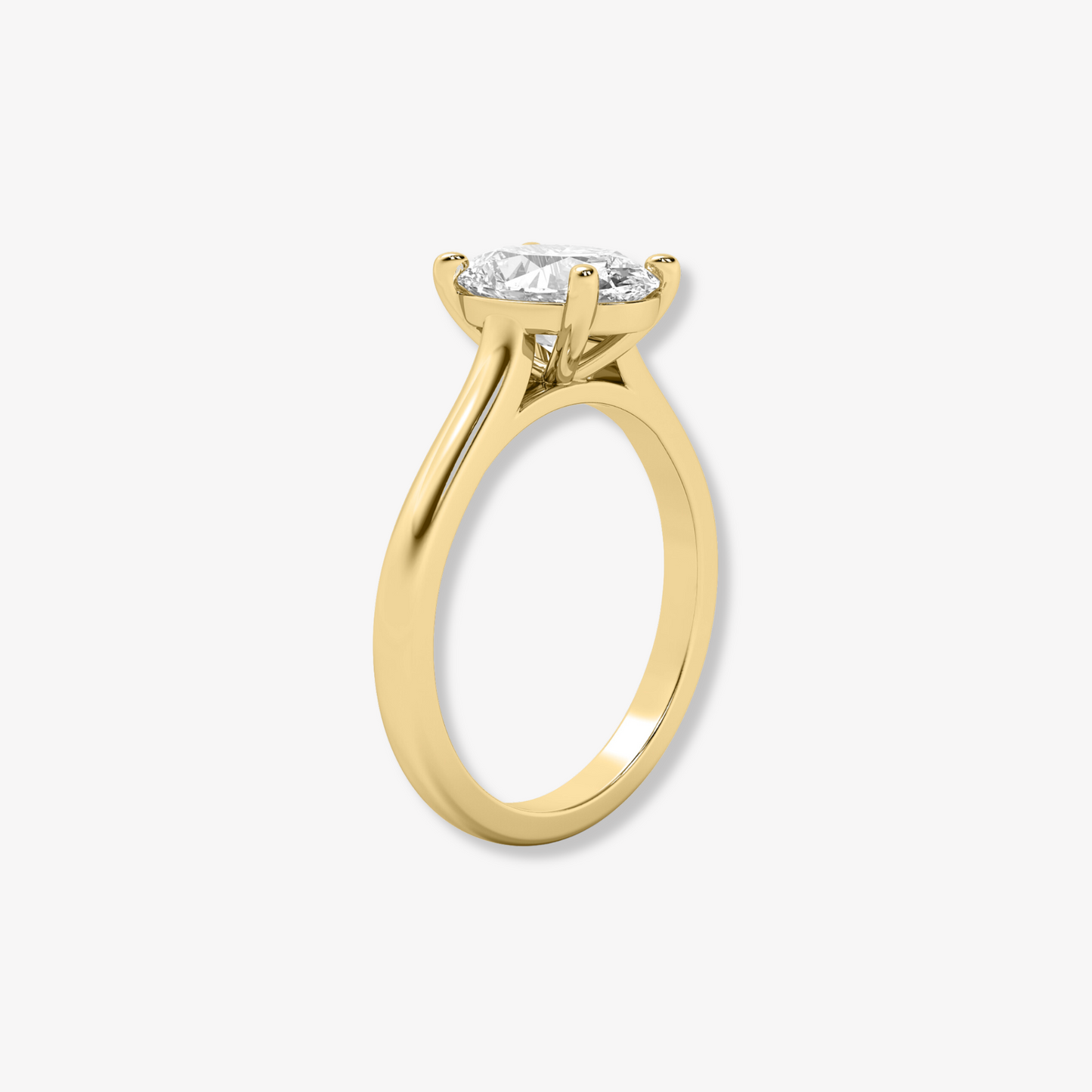 The Cathedral | Oval Brilliant Lab Diamond Engagement Ring