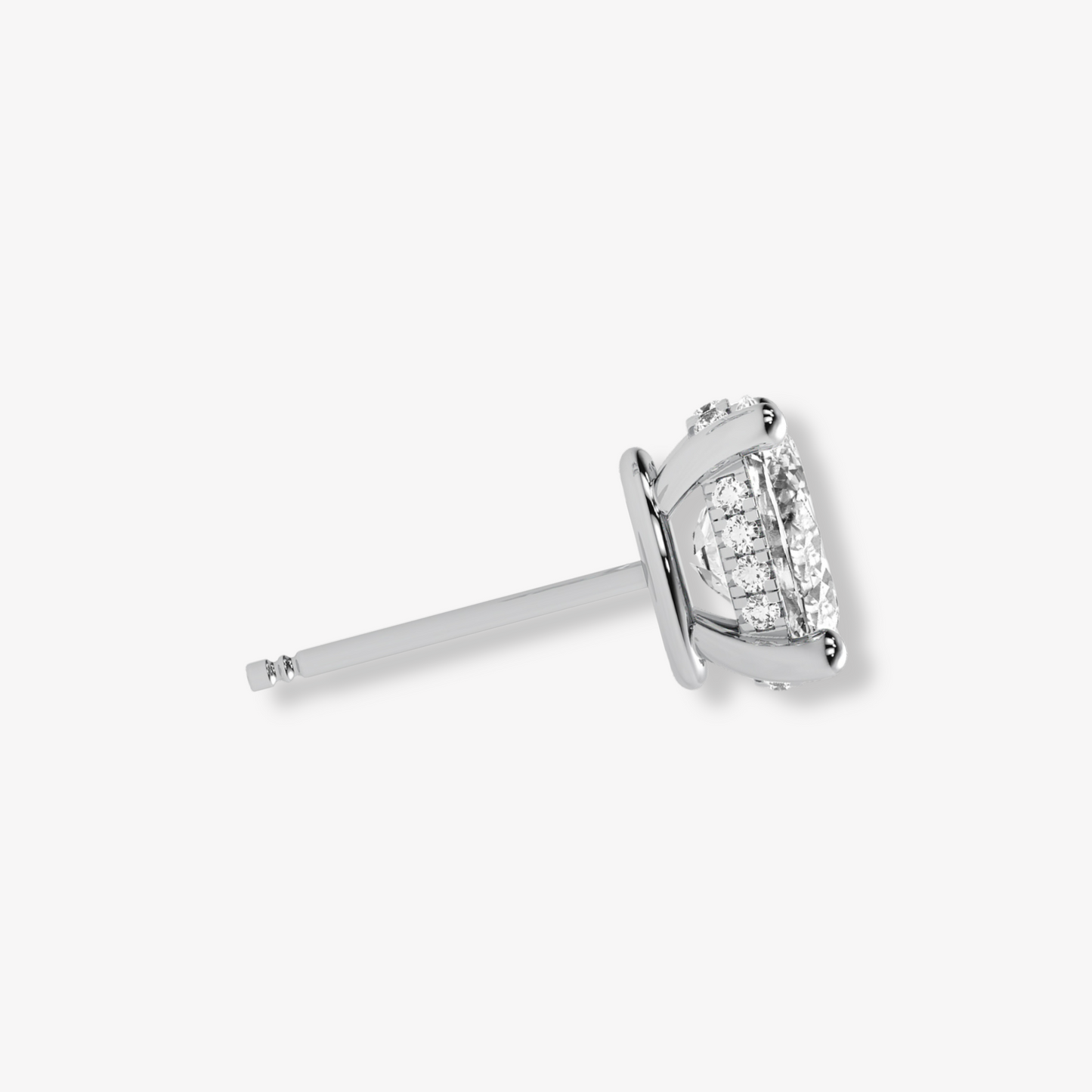 Comfort Fit Four Prong Oval Brilliant Studs