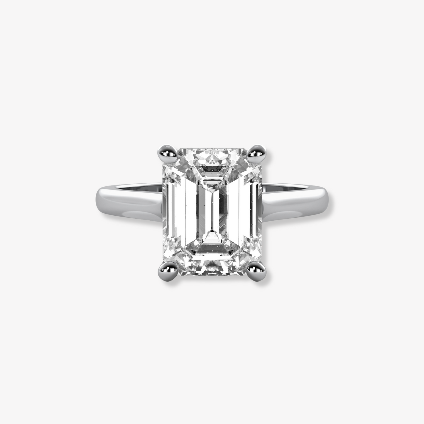 The Cathedral | Emerald Cut Lab Diamond Engagement Ring