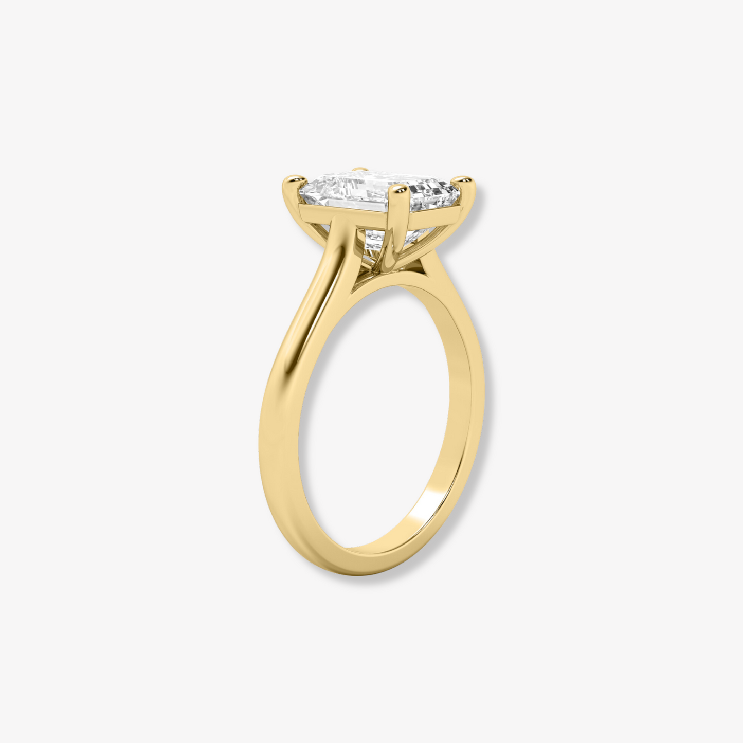 The Cathedral | Emerald Cut Lab Diamond Engagement Ring