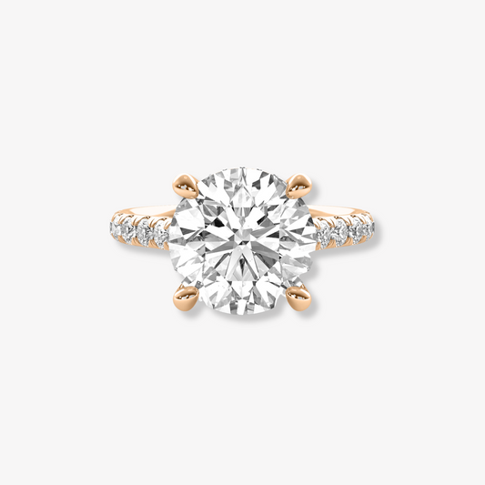 The Accent | Round Brilliant Cut Lab Diamond Engagement Ring